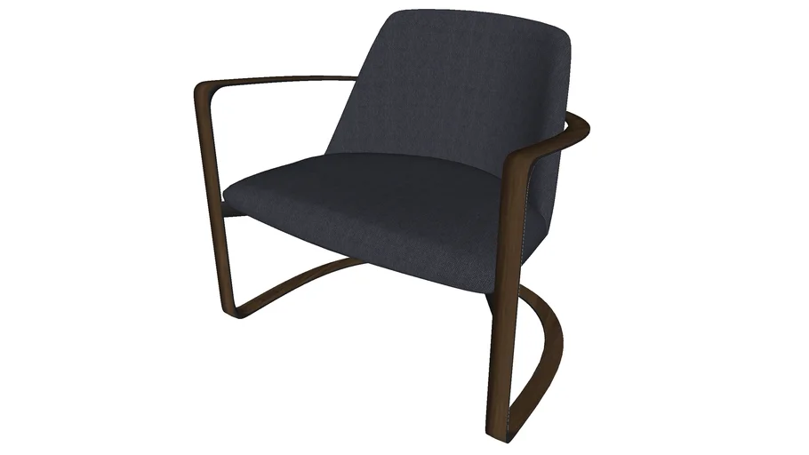 Vesey Lounge Chair Dark Shadow Fabric by Modloft