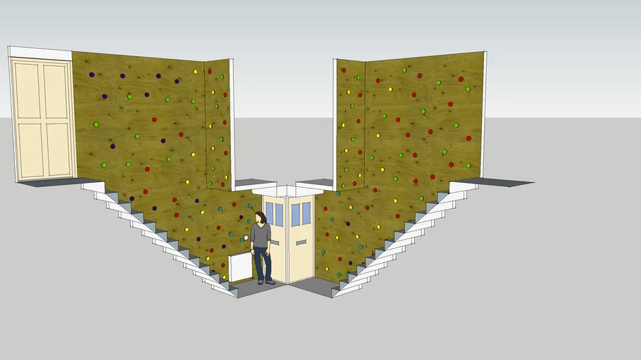 Stairwell Climbing Wall