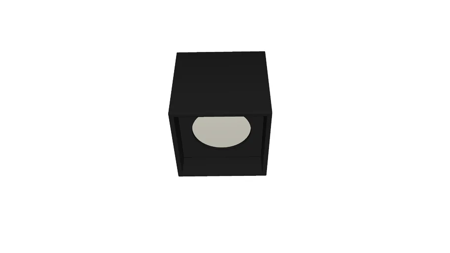 SPOT DE SOBREPOR BOX QUADRADO DICROICA PAR16 10X10CM ABS PRETO - PL1359