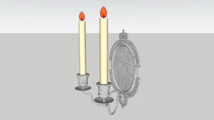 Royal Silver Wall Candle Sconce