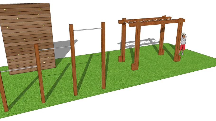 Pull-up bars, Monkey bars and Climbing wall