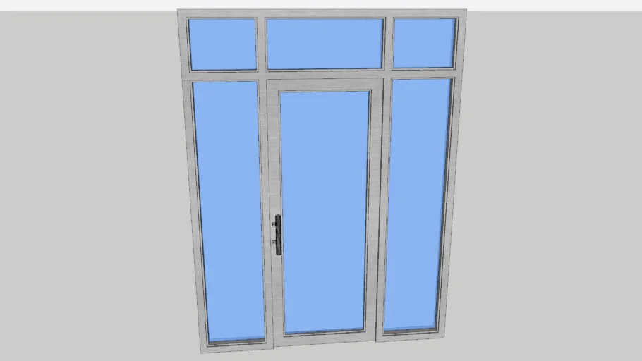 Single Swing Glass Aluminum Door