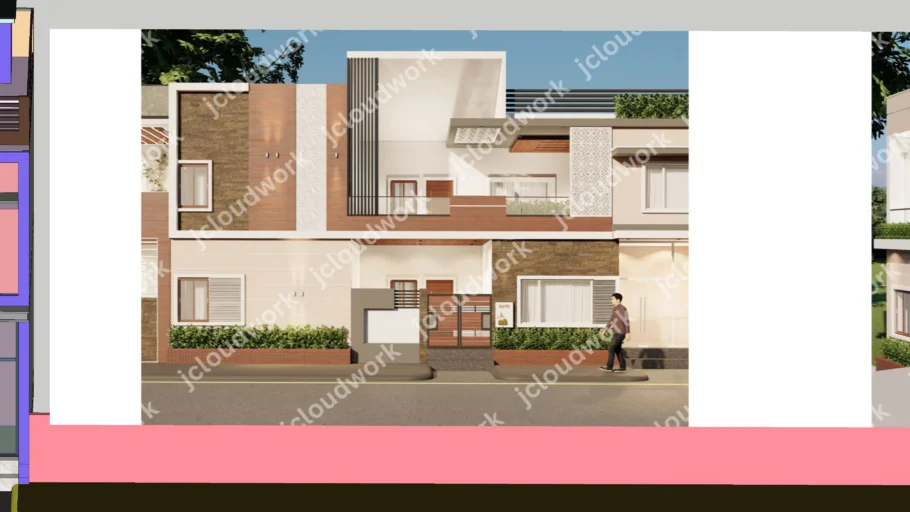 Modern House Design Elevation Ground floor JCS 4383322024 | 3D Warehouse