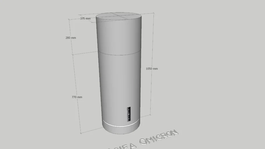 Coifa Evol Omicron 38cm De Ilha Inox - 220V - ECFEI0382A
