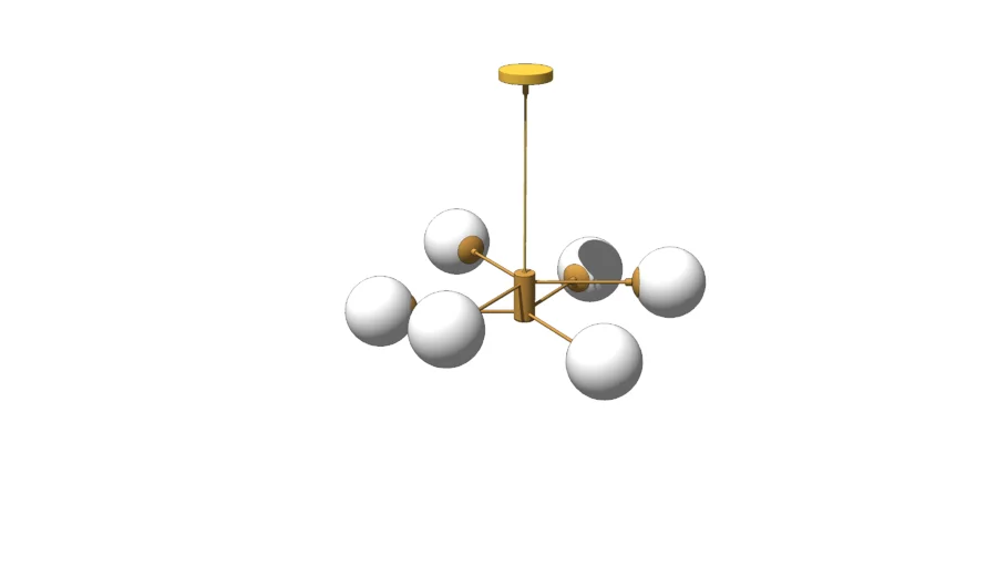 Nyla 6 - Light Sputnik Linear Chandelier