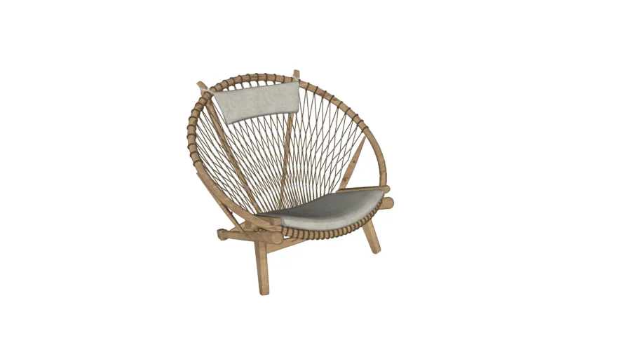 Rattan Easy Chair Circle 1 Kursi Rotan