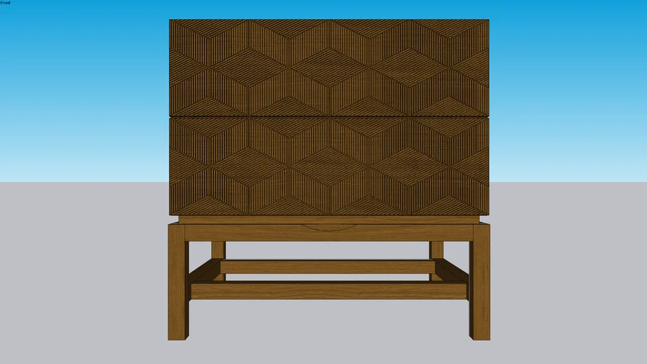 Opalhouse - Tachuri Geometric Front Nightstand Brown