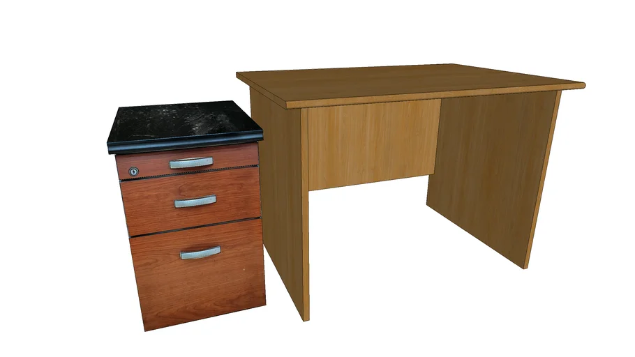 old desk and drawer 오래된 컴퓨터 책상, 서랍장세트