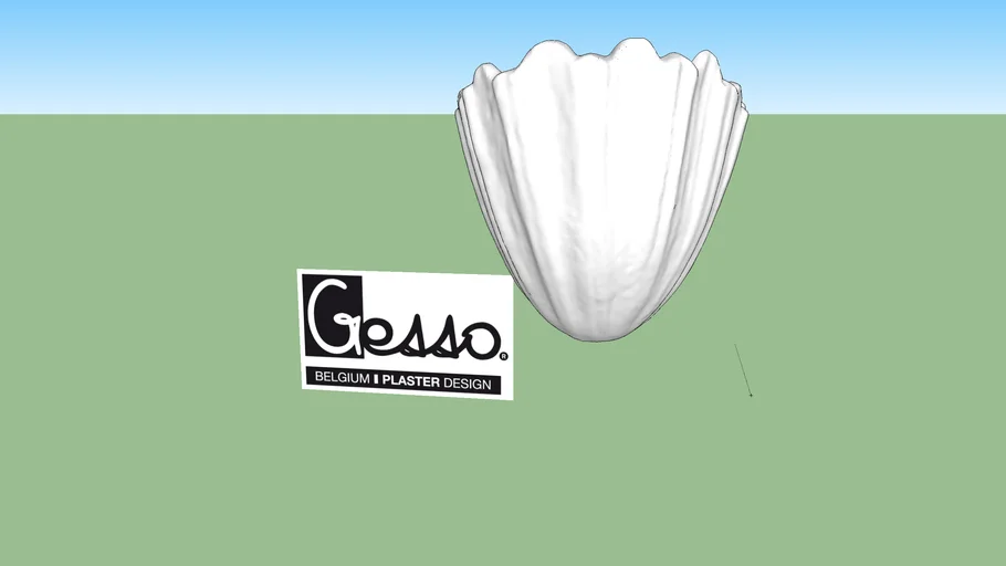 Applique 36A COQUILLAGE GESSO - Wall lamp 36A SeaShell GESSO