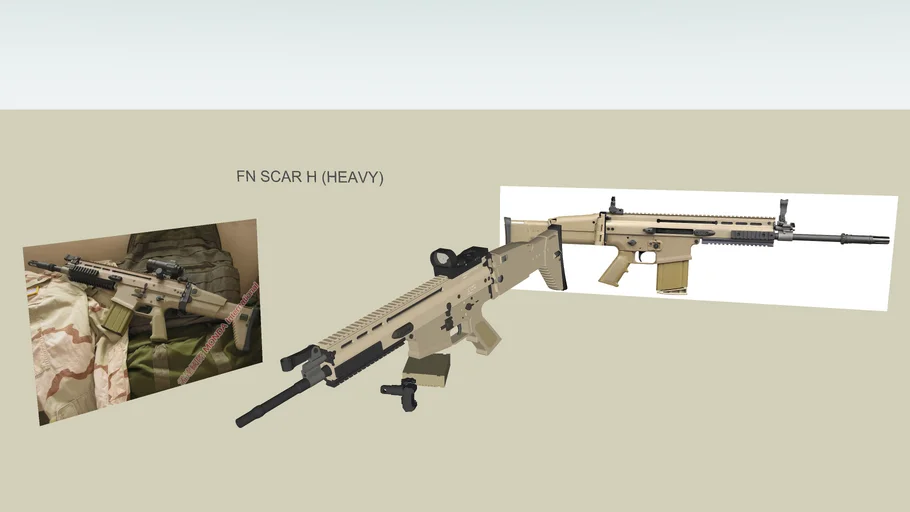 FN SCAR-H (heavy version-with Sightmark Sure Shot 1x45 Reflex Sight)