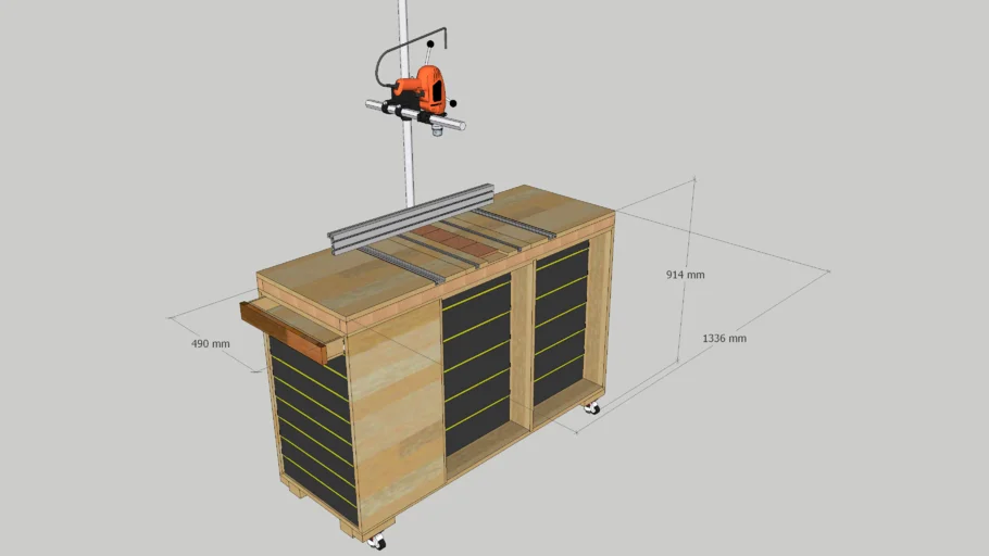 Drill Press Table for Wabeco + Sortimo for FatMax