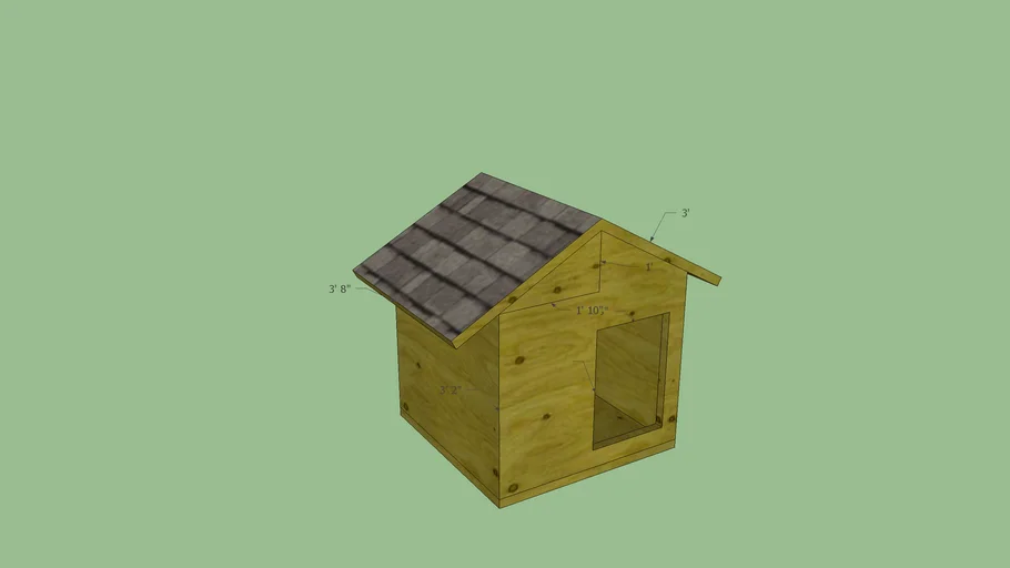 Dog House without Awning (115-150 lbs. Dogs)