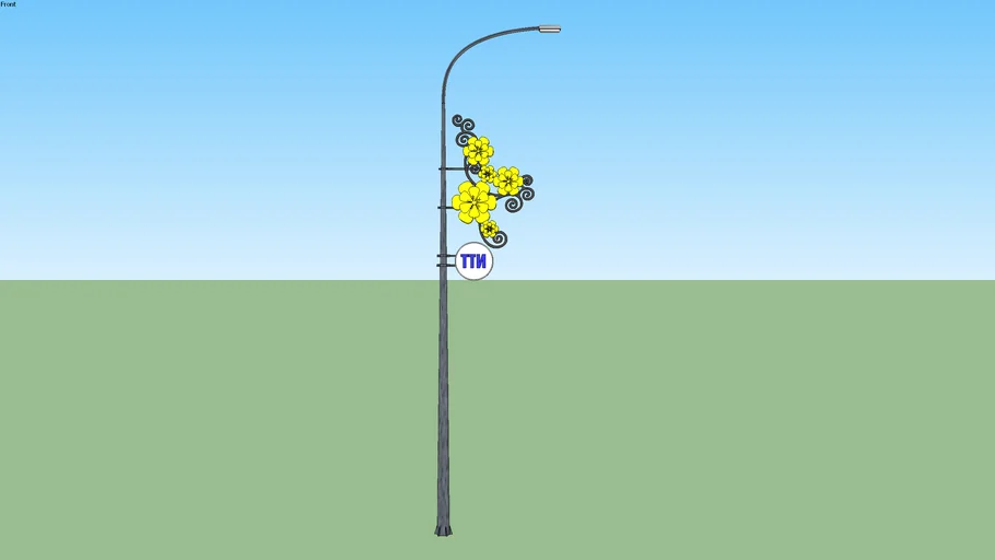 Khung trang trí cột đèn HN