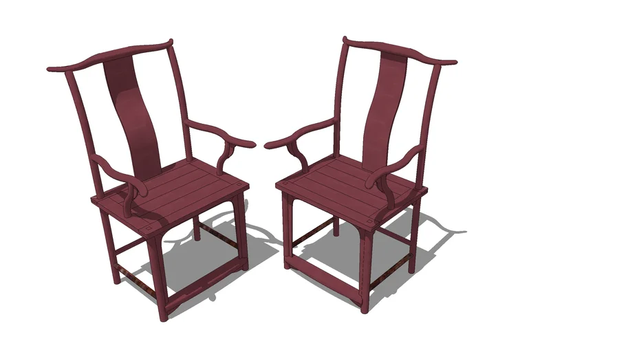 18th century Chinese Yokeback chairs