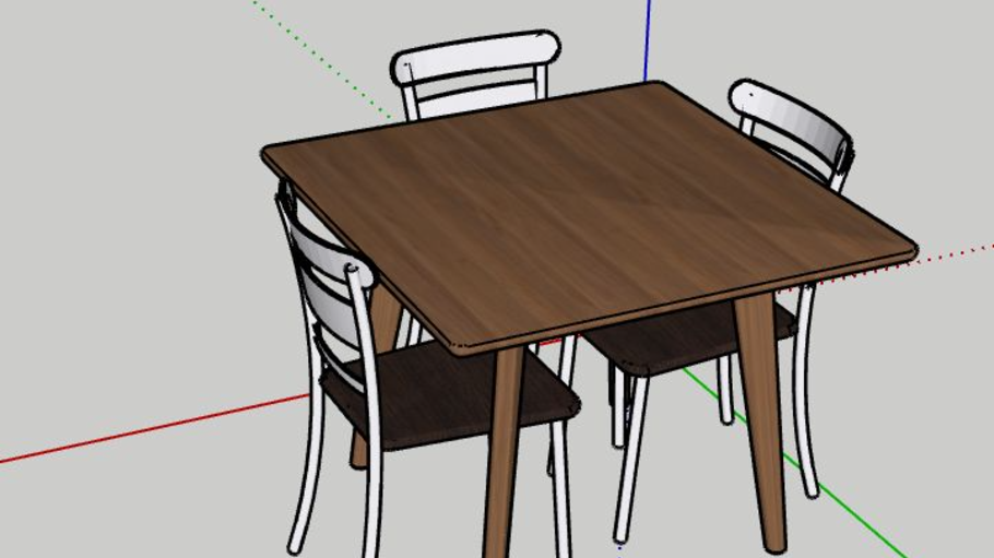 mesa simples 3 cadeiras