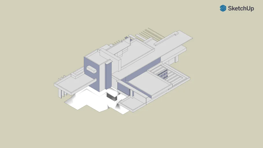Falling Water Simplified | 3D Warehouse