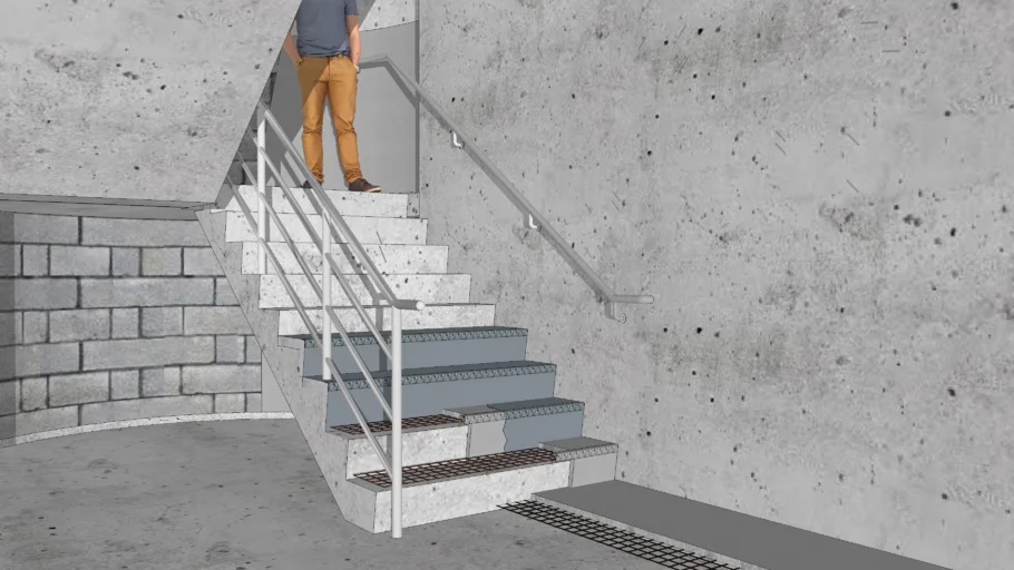 STAIR NOSING - BENDED CHECKERED PLATE