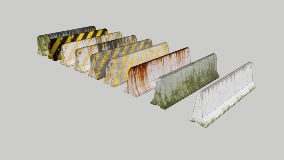 Road Barriers Textured