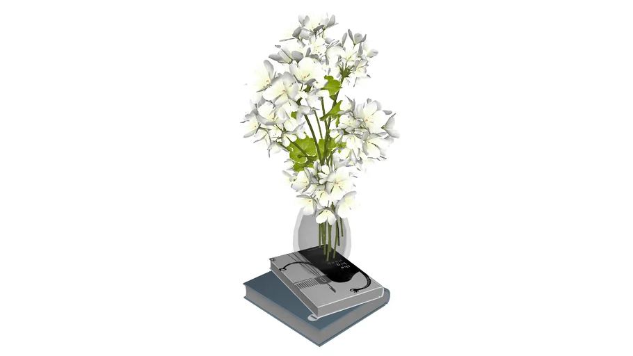 Vaso Comprido branco Planta Suporte de Madeira
