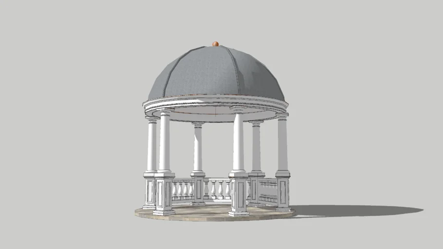 Dome Pavilion with Balustrade