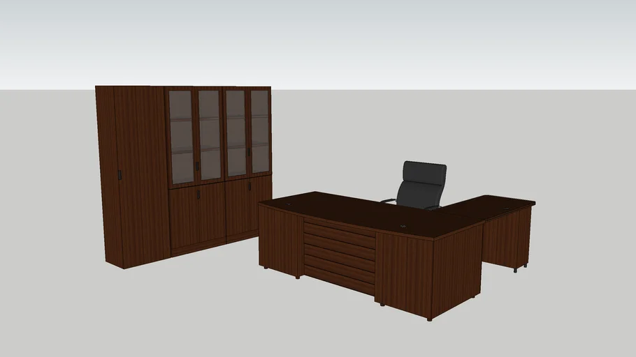 boss table, cabinet