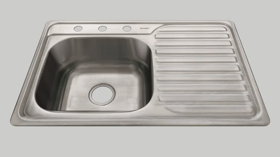 Tarja de Empotrar 80x50 Foset // Bowl Sink with drainboard