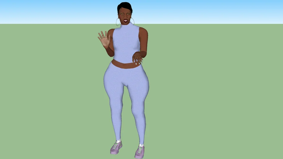 3d woman, fictional woman, makehuman/blender