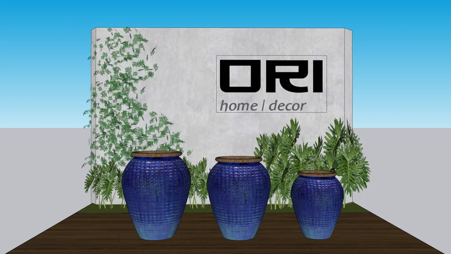 Vaso Rústico - Inglaterra Azul