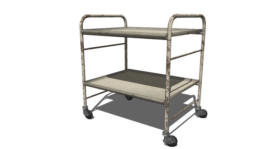 old medical table on wheels