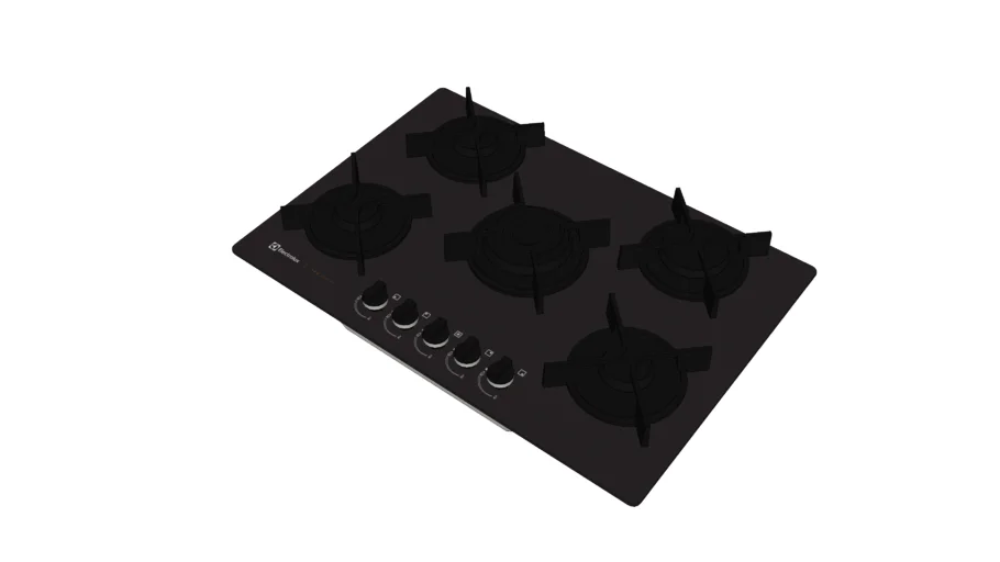 Cooktop 5 bocas Electrolux a Gás Preto Pro Series (GV75P
