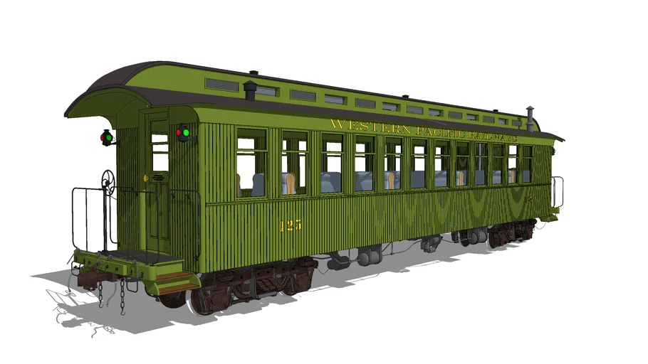 Old vintage clerestory passenger railway car