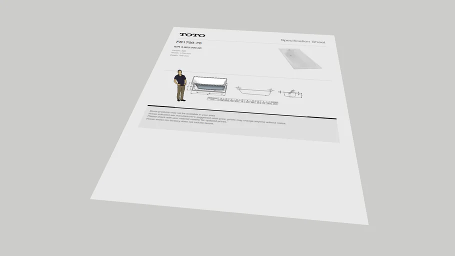 bathtub TOTO fb1700-70