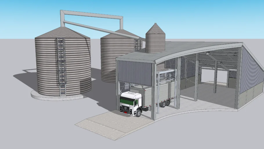 GALPÃO ESTRUTURA METALICA SILOS 