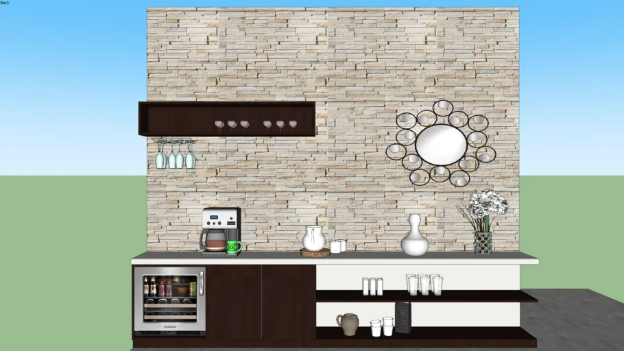 CROCKERY UNIT+KITCHEN+MODULAR+CUP+TEA+SINK+HOB+STOVE+PLANTS