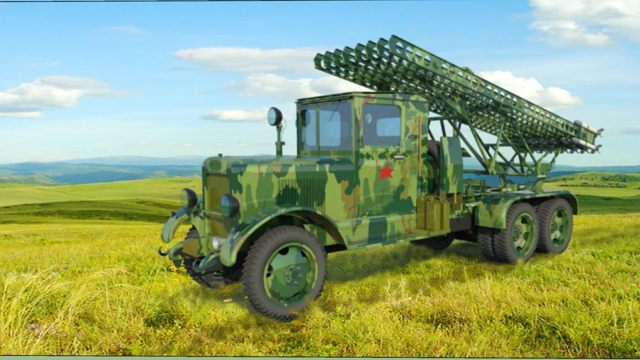 Katyusha /Катюша (little cat) RED ARMY WW 2 - ROCKET LAUNCHER - type M-13 ON  A   WOODY GAZ AA -  WW2       