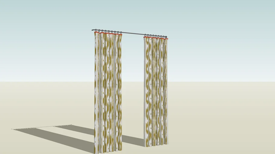 Curtains on return-to-wall curtain pole