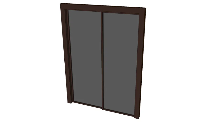 Sliding Door with Glass(2P)