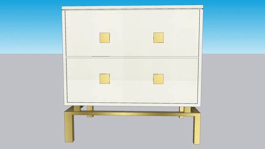 CB2 Ivory Shagreen Embossed Nightstand