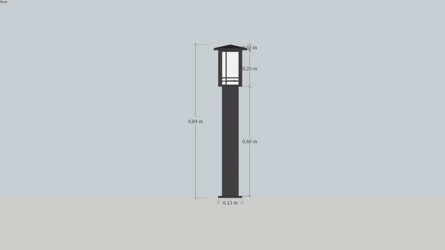 Outdoor standing lamp