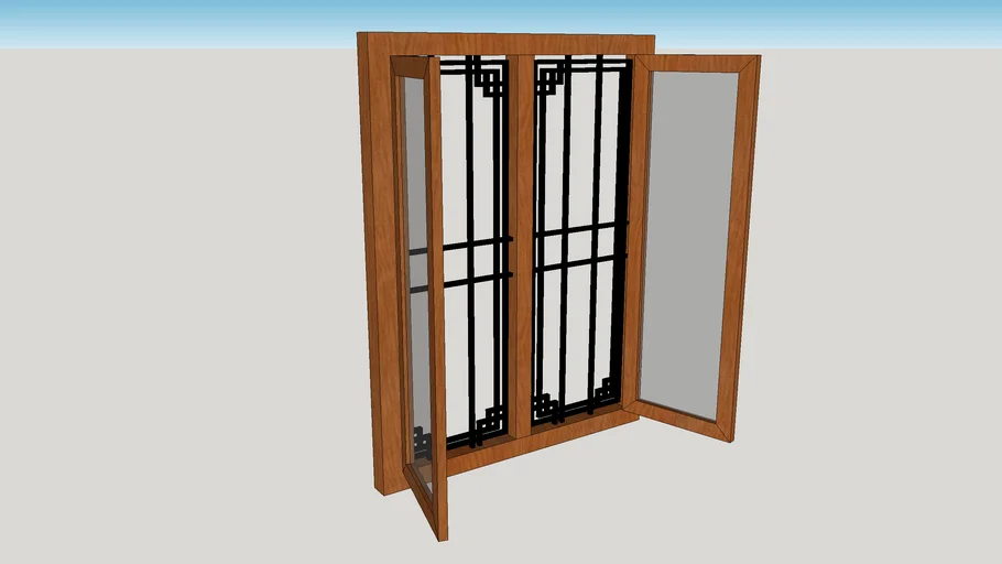 Double leaf window.