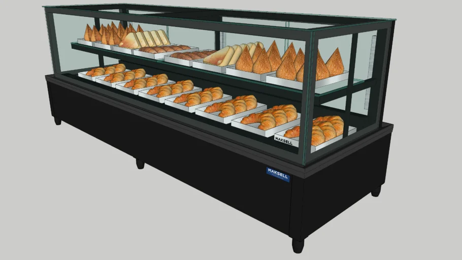 BALCÃO VITRINE SOBREPOR ESTUFA CRISTAL 1600 SALGADOS PADARIA - BASE E 1 PRATELEIRAS