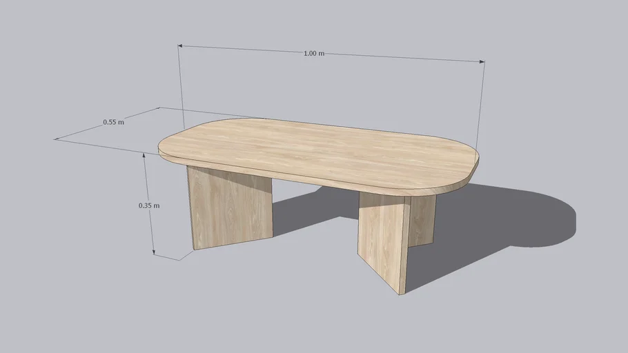 Wooden coffee table