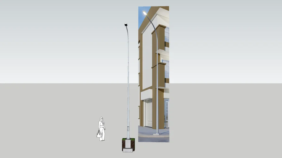 Street Lighting Pole (Khmer)