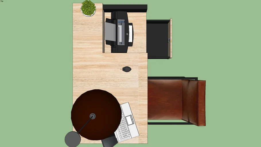Minimalist Office desk model