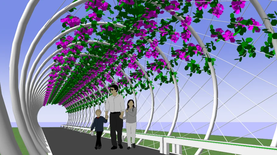 圆圈花廊架Circle arbor