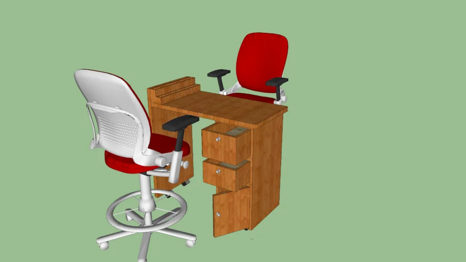 mesa de manicure con sillas
