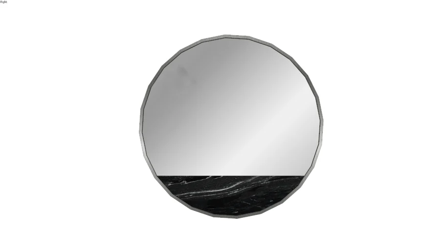 Vaughn Black Marble Mirror CB2