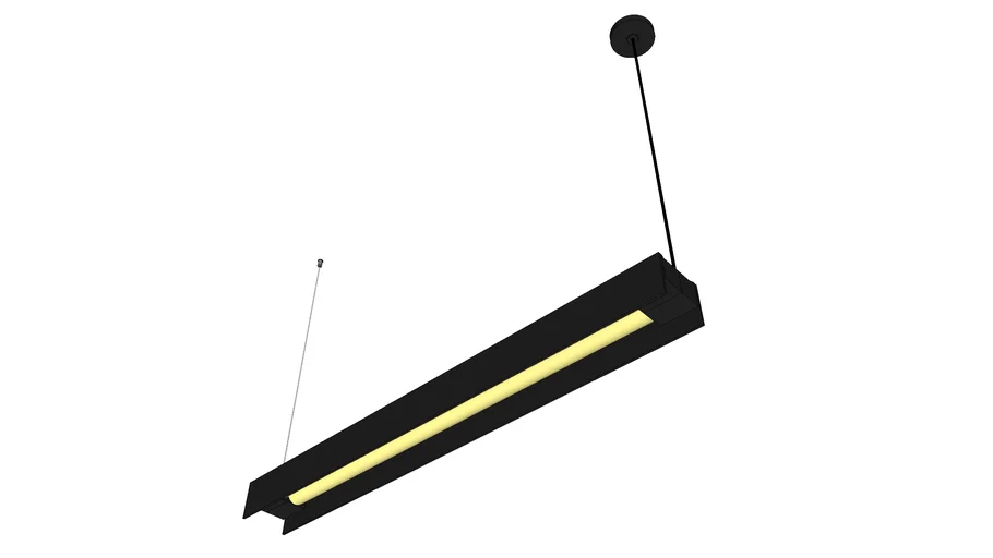 Luminária de Teto Pendente 2 Tubos LED Luz Direcionada