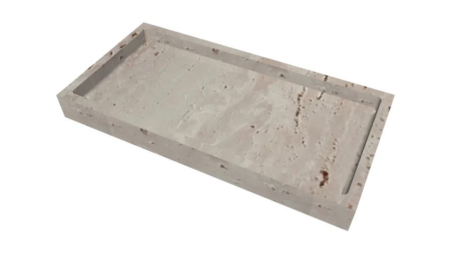 Travertine Tray Stone Plateau  Minimalist Natural Stone Travertin Plateau  Decoratief Dienblad