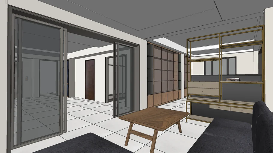 House Interior liivingroom 客厅 挑高 层叠
